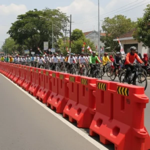 Karakteristik dan Kelebihan Road Barrier Plastik