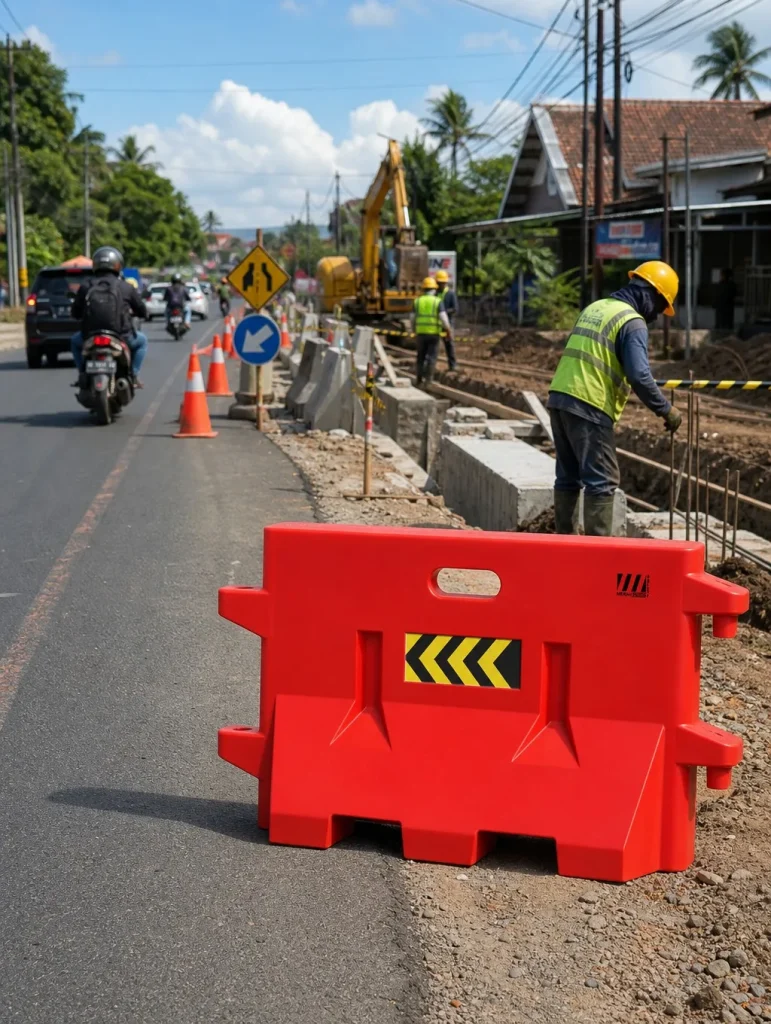 5 Kondisi yang Membutuhkan Water Road Barrier